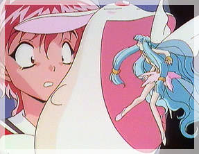 Primera about to be swallowed by Mokona (Anime)