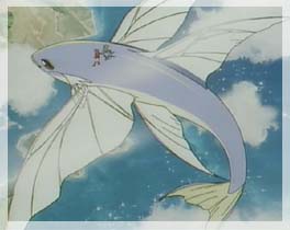 Looks like a big flying fish... (Anime)